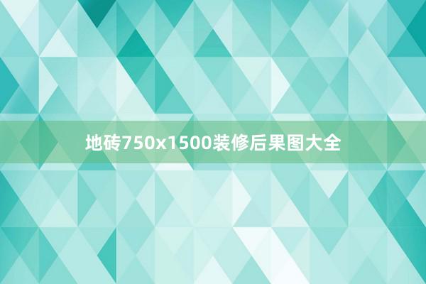 地砖750x1500装修后果图大全
